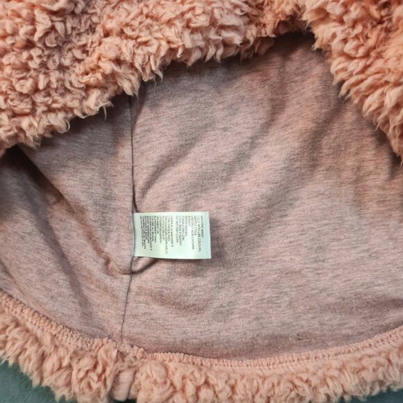Weatherproof Vintage Women Size S Plush Pink Sweater Faux Fur Turtleneck 1/4 Zip - Picture 11 of 15